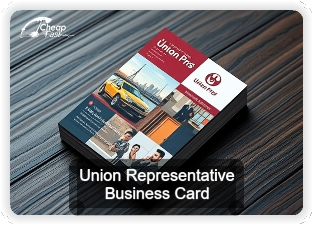 Union Representative business card design sample