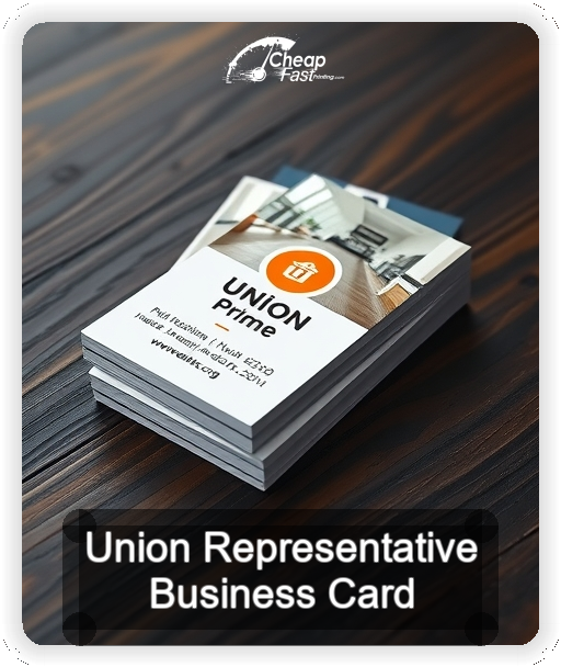 Union Representative business card design sample