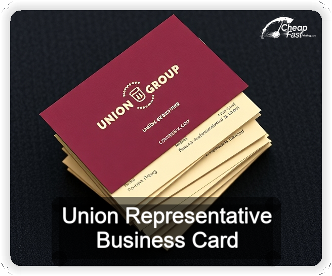 Union Representative business card design sample