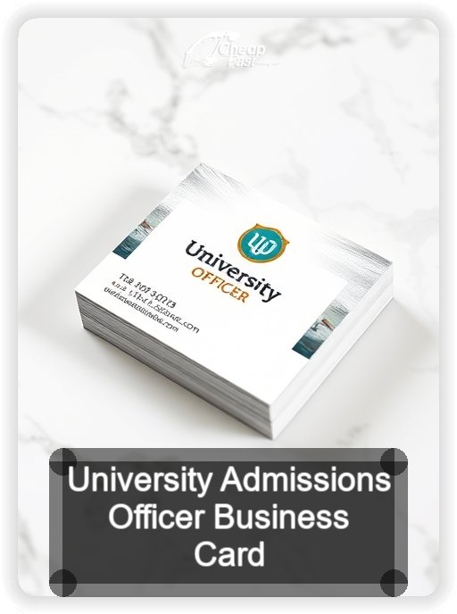 University Admissions Officer business card design sample