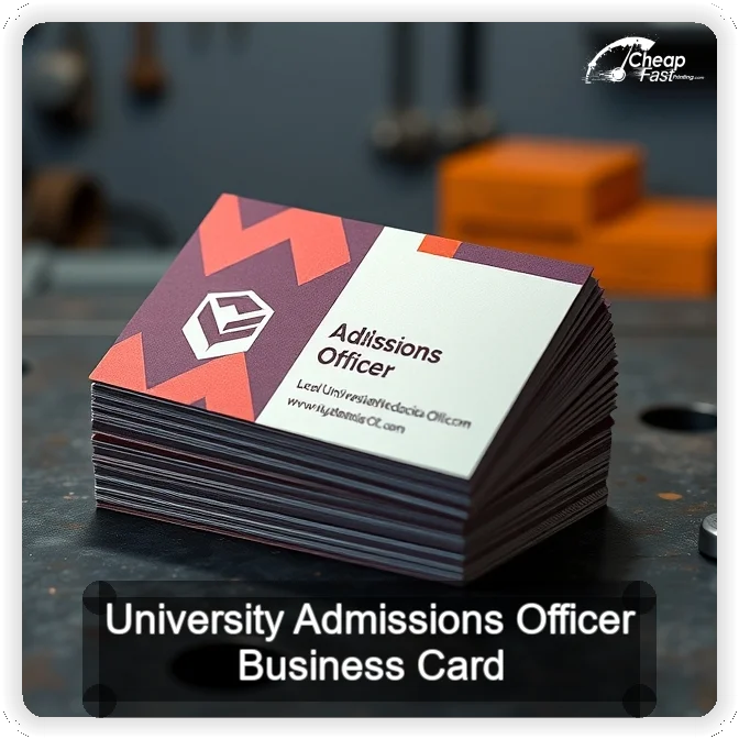 University Admissions Officer business card design sample