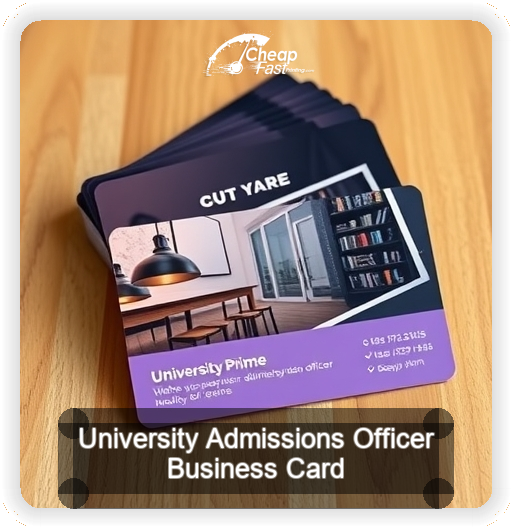 University Admissions Officer business card design sample