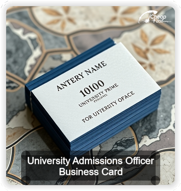 University Admissions Officer business card design sample
