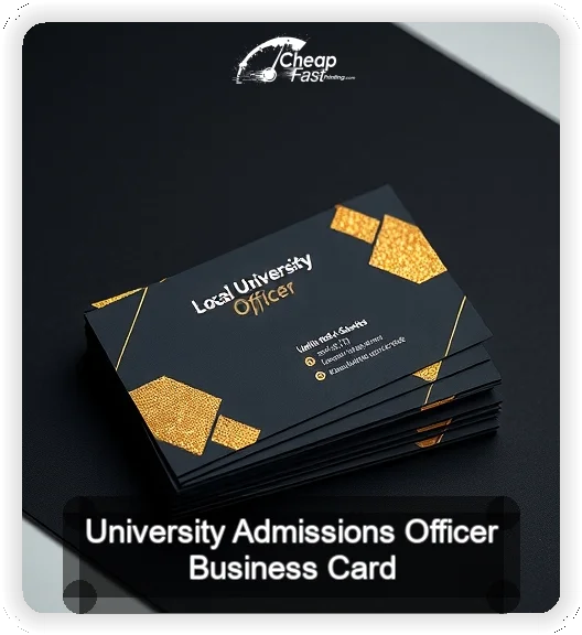 University Admissions Officer business card design sample