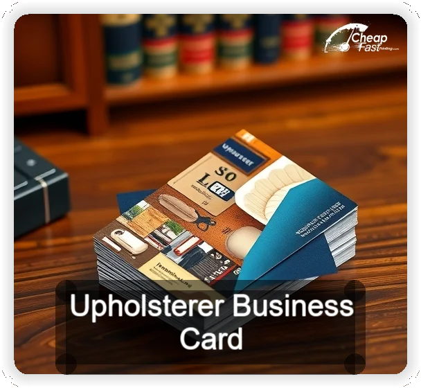 Upholsterer business card design sample