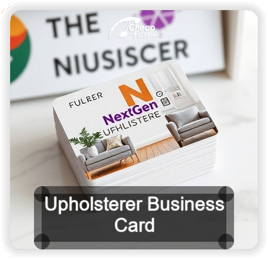 Upholsterer business card design sample