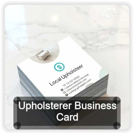 Upholsterer business card design sample