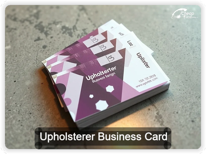 Upholsterer business card design sample