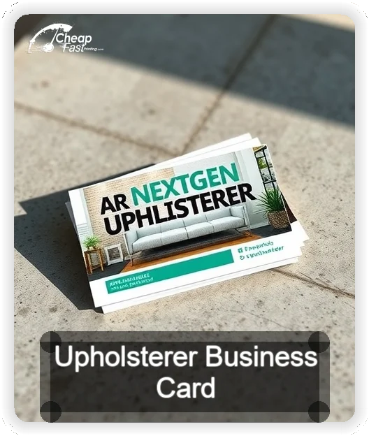 Upholsterer business card design sample