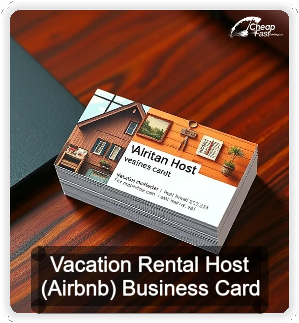 Vacation Rental Host Airbnb business card design sample