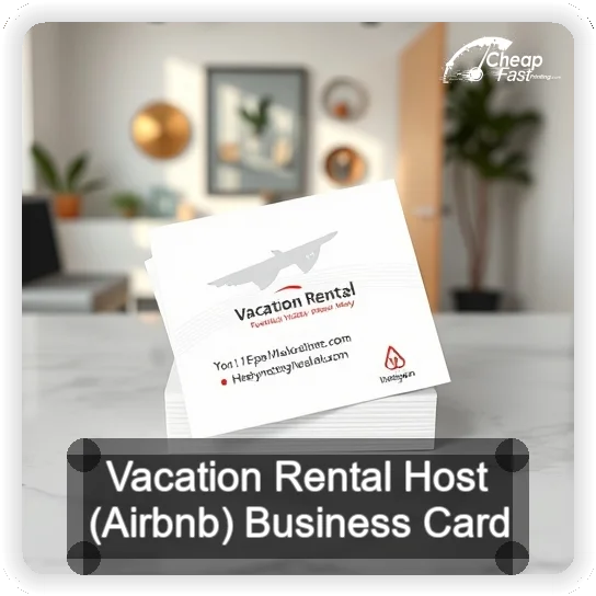 Vacation Rental Host Airbnb business card design sample
