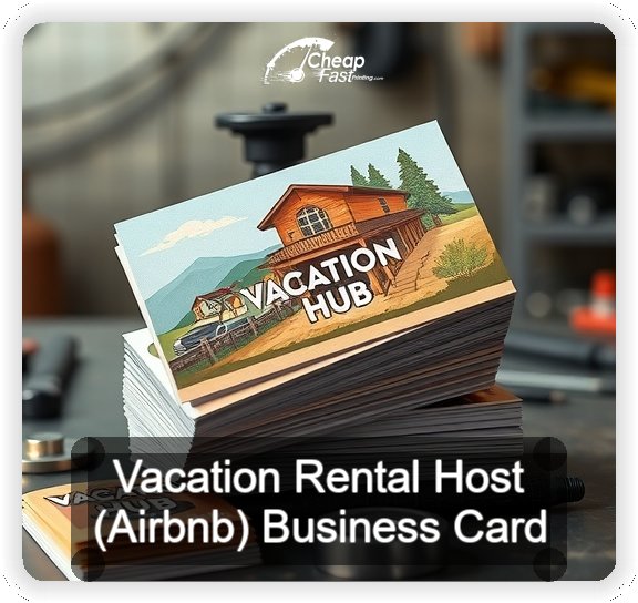 Vacation Rental Host Airbnb business card design sample