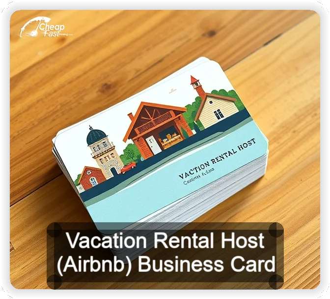 Vacation Rental Host Airbnb business card design sample