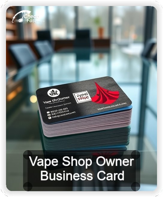 Vape Shop Owner business card design sample