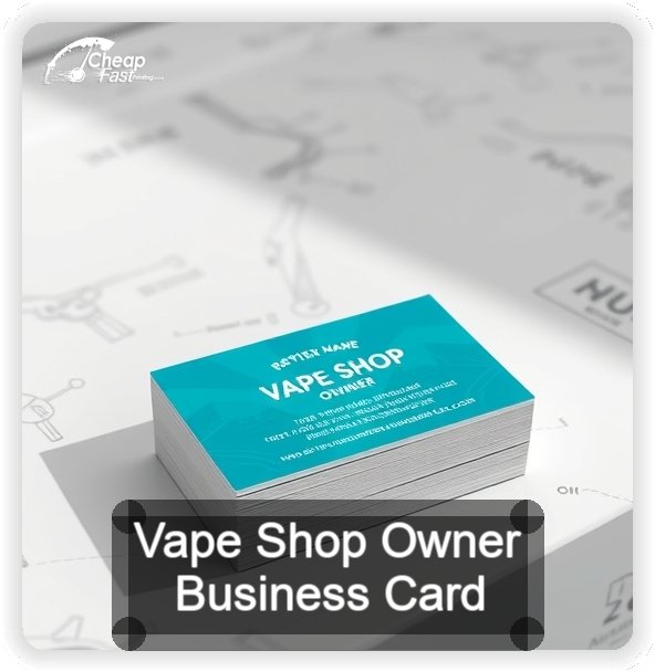 Vape Shop Owner business card design sample
