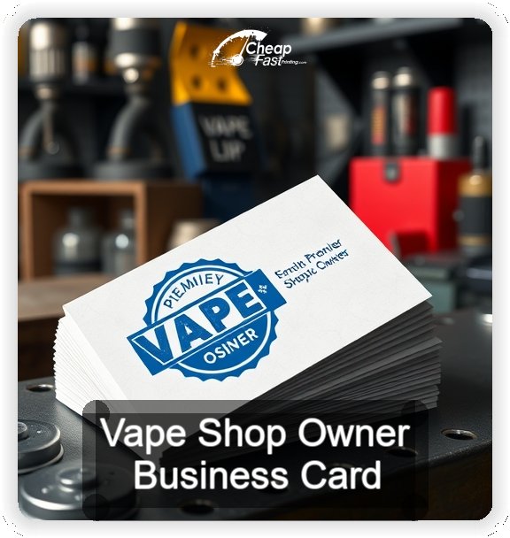 Vape Shop Owner business card design sample