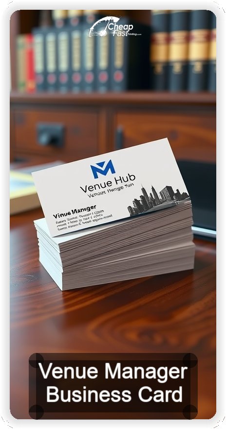 Venue Manager business card design sample