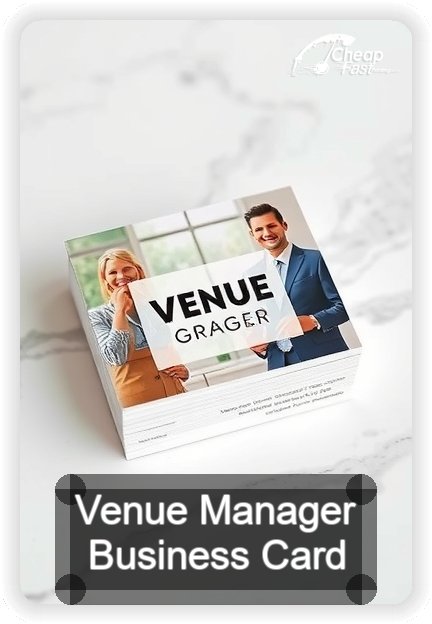 Venue Manager business card design sample