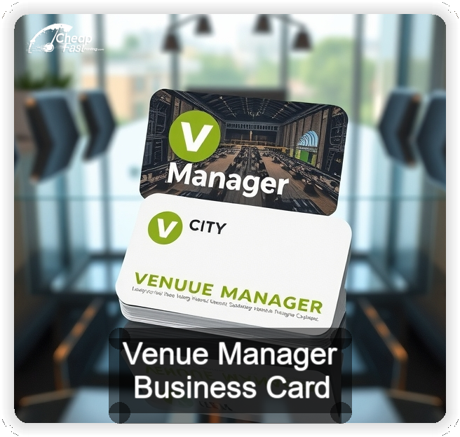 Venue Manager business card design sample