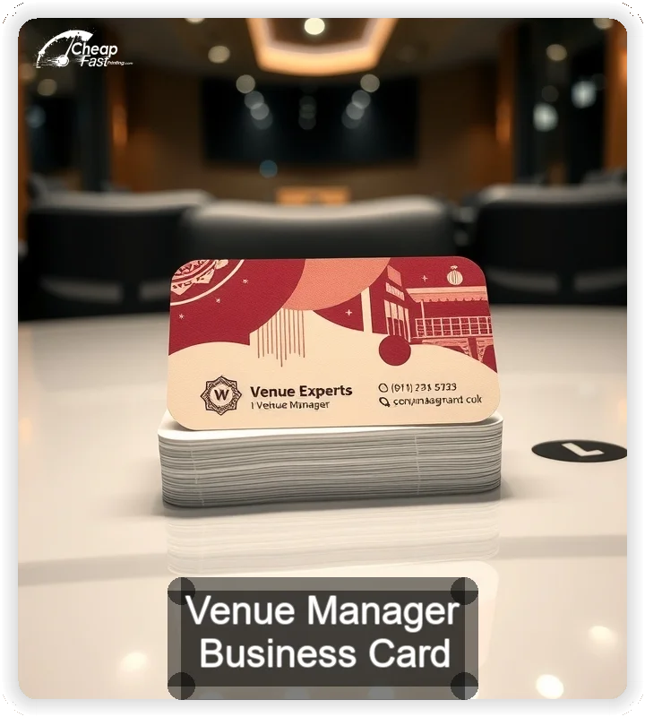 Venue Manager business card design sample