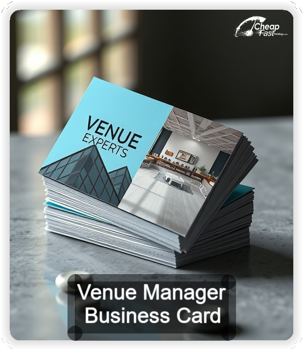 Venue Manager business card design sample