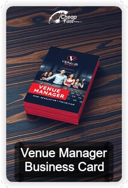 Venue Manager business card design sample