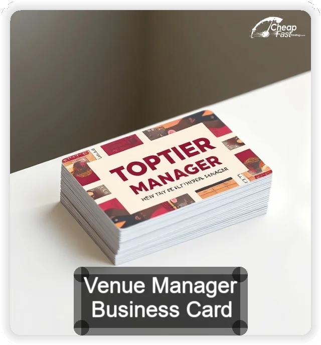 Venue Manager business card design sample