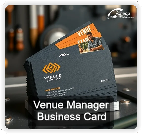 Venue Manager business card design sample