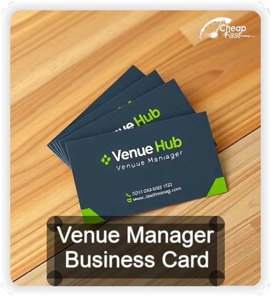 Venue Manager business card design sample