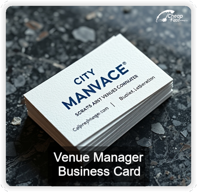 Venue Manager business card design sample
