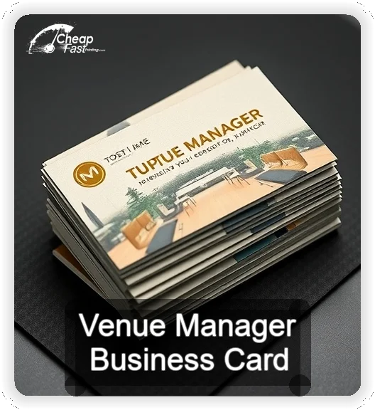 Venue Manager business card design sample