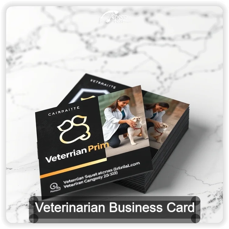 Veterinarian business card design sample