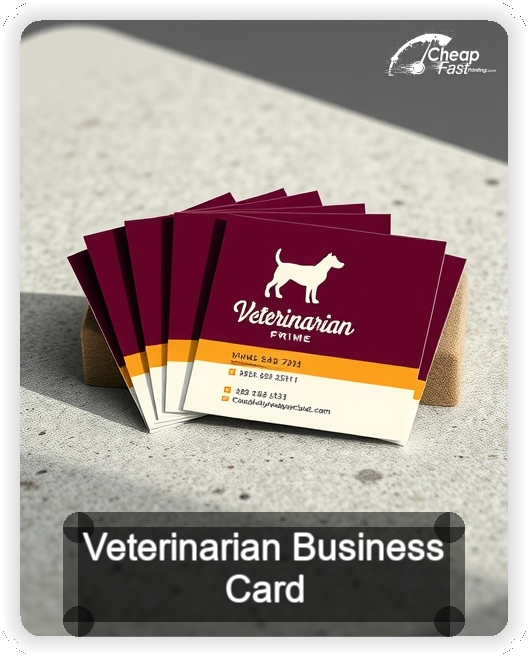 Veterinarian business card design sample