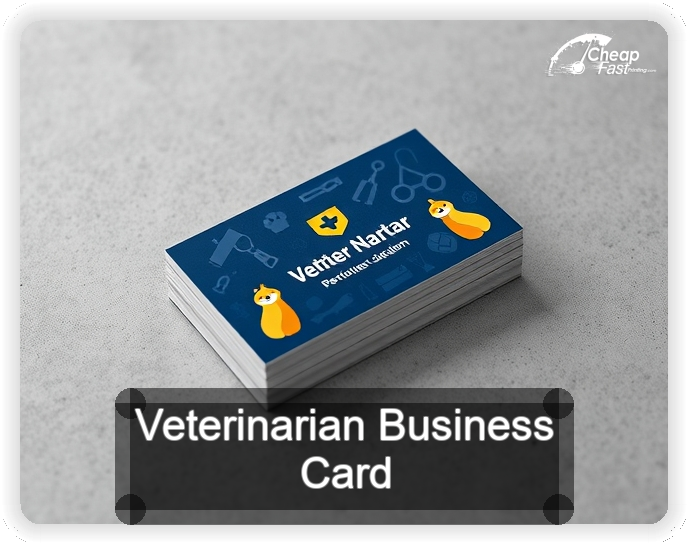 Veterinarian business card design sample
