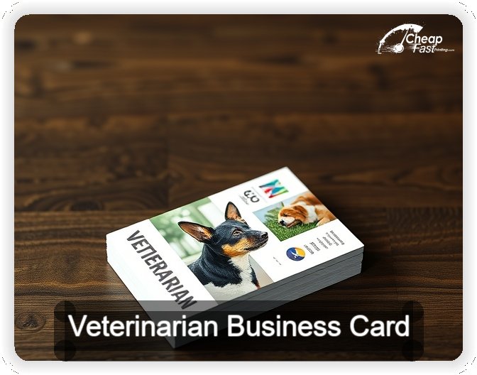 Veterinarian business card design sample