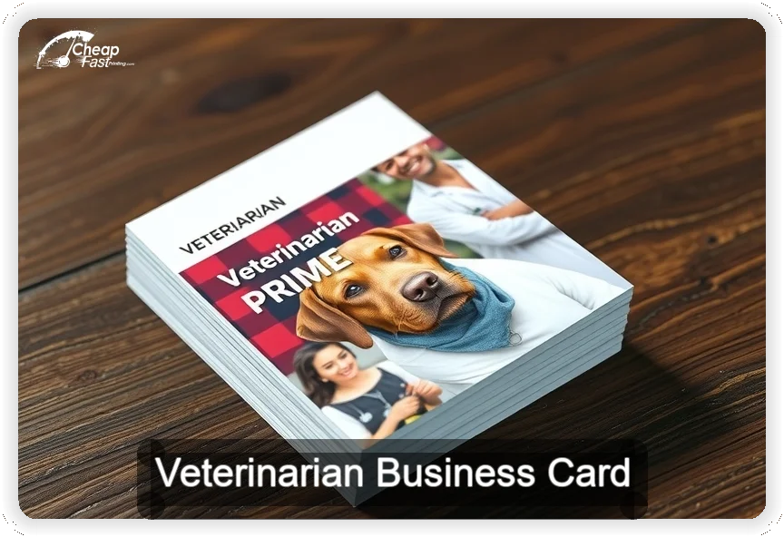 Veterinarian business card design sample