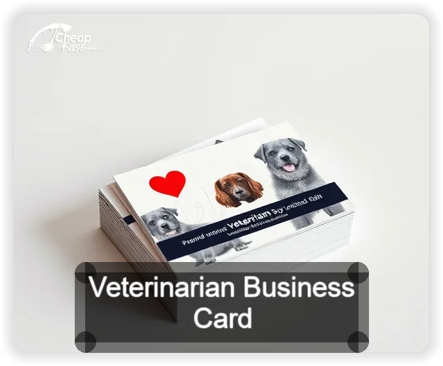 Veterinarian business card design sample