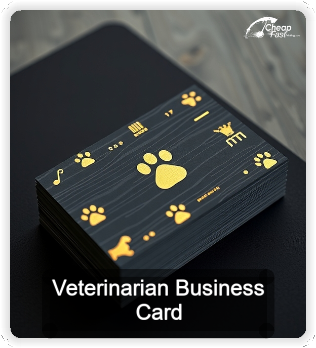 Veterinarian business card design sample