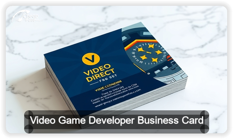 Video Game Developer business card design sample