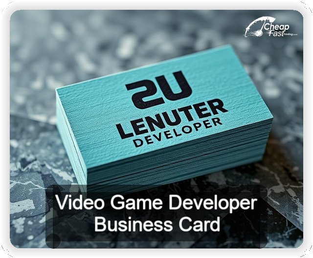 Video Game Developer business card design sample