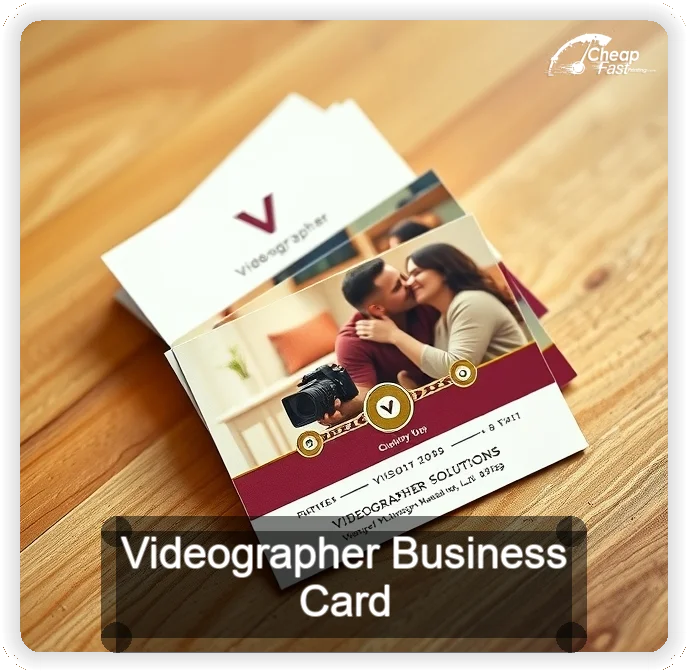 Videographer business card design sample