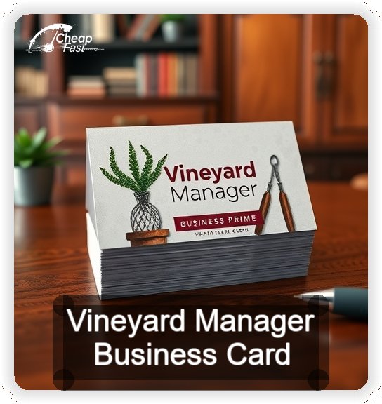 Vineyard Manager business card design sample