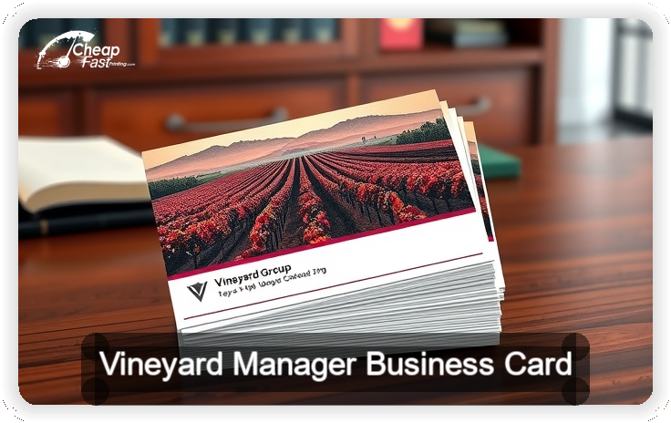 Vineyard Manager business card design sample