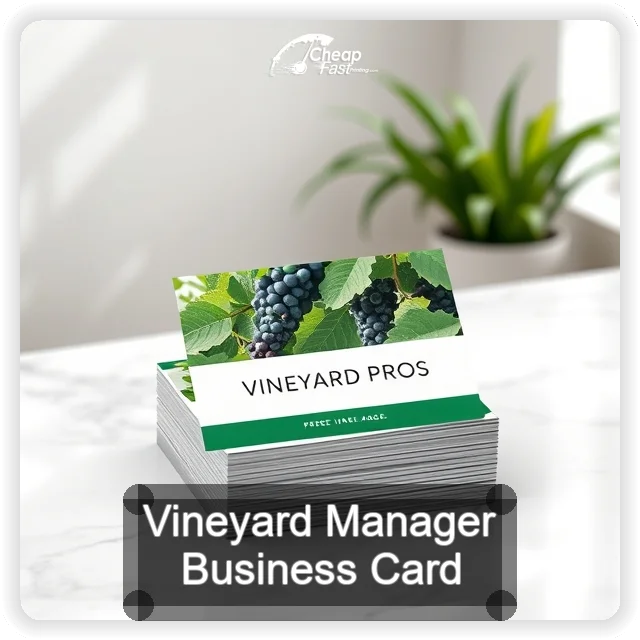 Vineyard Manager business card design sample