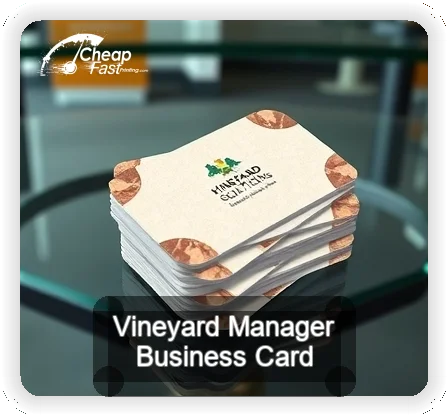Vineyard Manager business card design sample