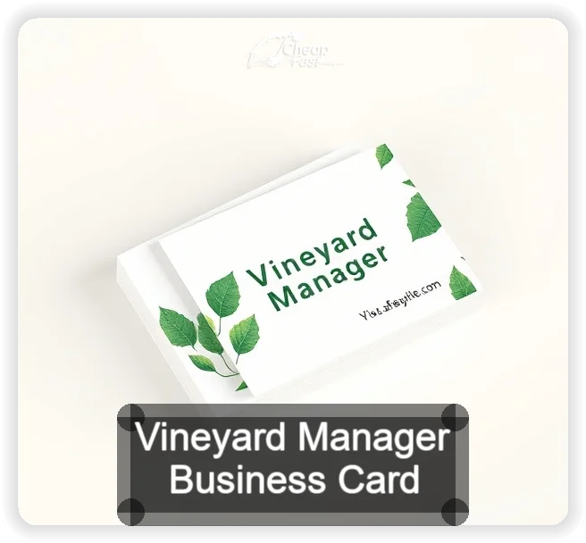 Vineyard Manager business card design sample