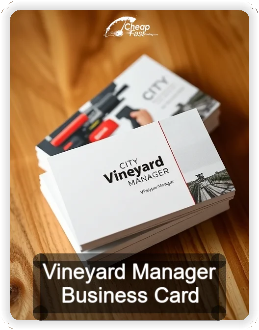 Vineyard Manager business card design sample