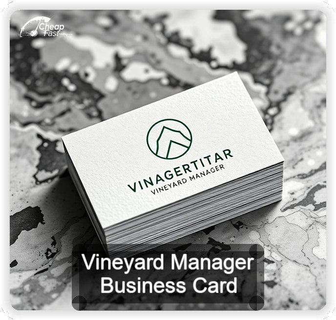 Vineyard Manager business card design sample