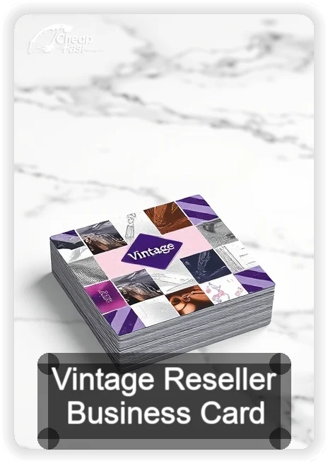 Vintage Reseller business card design sample