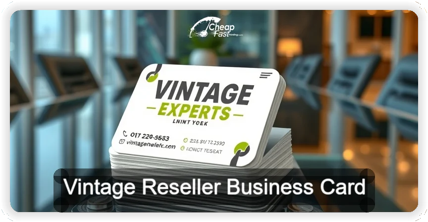 Vintage Reseller business card design sample